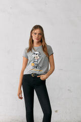 Springfield Camiseta "Let´s celebrate halloween" gris oscuro