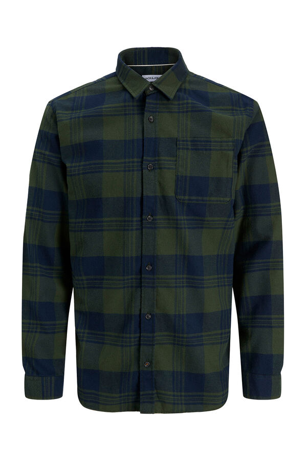 Jack & Jones Camisa regular fit cuadros verde
