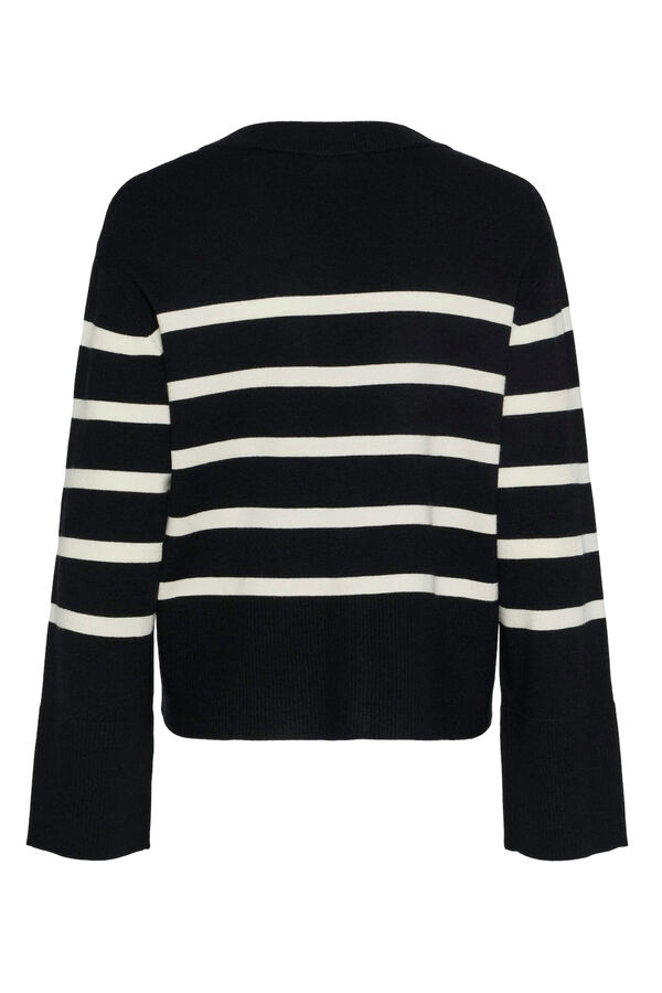 Pieces Casaco de malha preto