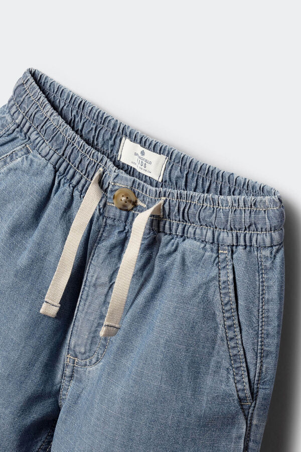 Springfield Kids Bermuda chambray para ni&ntilde;o azul