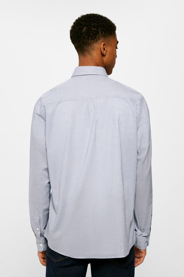 Springfield Camisa ligera estampada azul