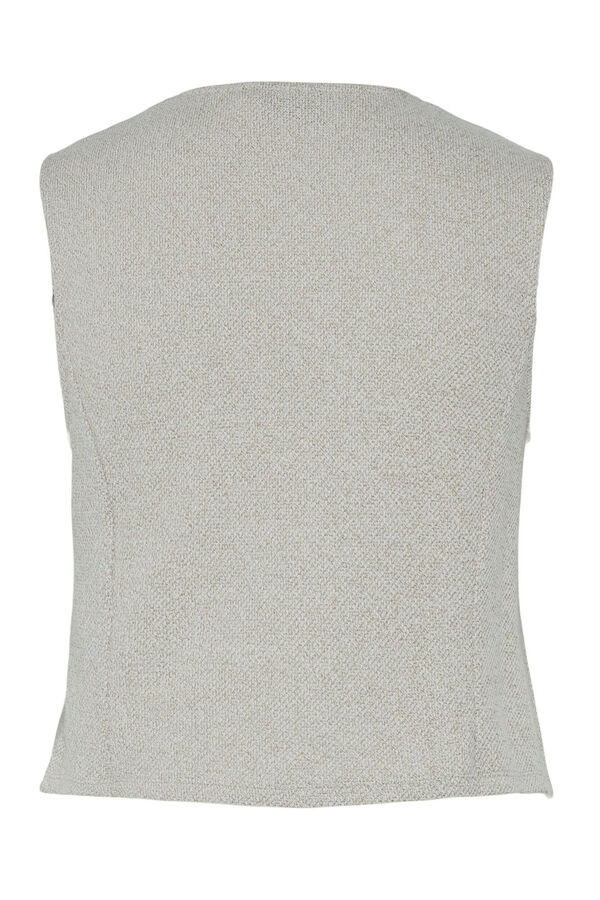 Pieces Colete de algod&atilde;o cinzento