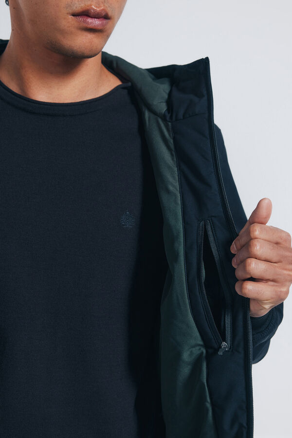 Springfield Blus&atilde;o t&eacute;cnica acolchoada preto