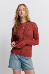 Springfield Camisola pointelle borgonha