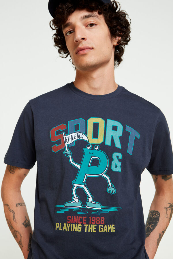 Springfield T-shirt playing sport azul