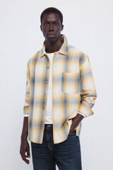 Springfield Sobrecamisa cuadros overshirt amarillo