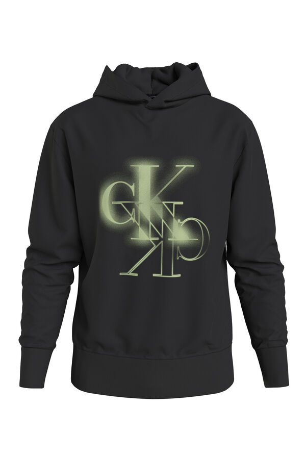 CK Jeans Sudadera de hombre con capucha negro