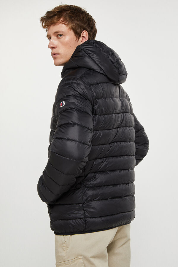 Champion Casaco com capuz acolchoado preto