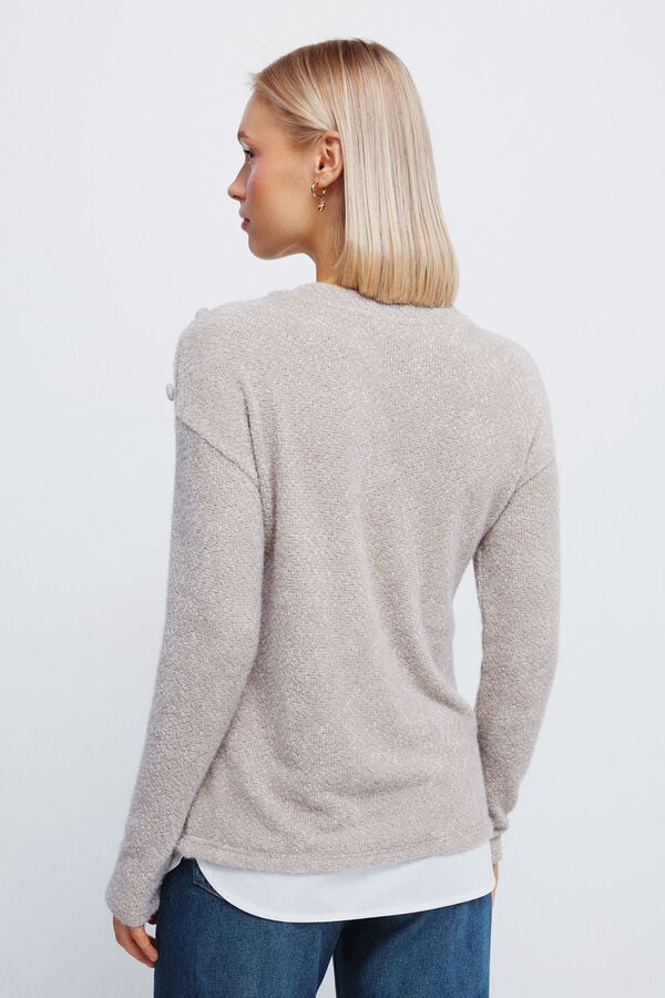 Springfield Camisola chenille combinada cru