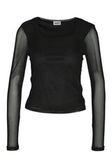 Noisy May Top de malha de manga comprida preto