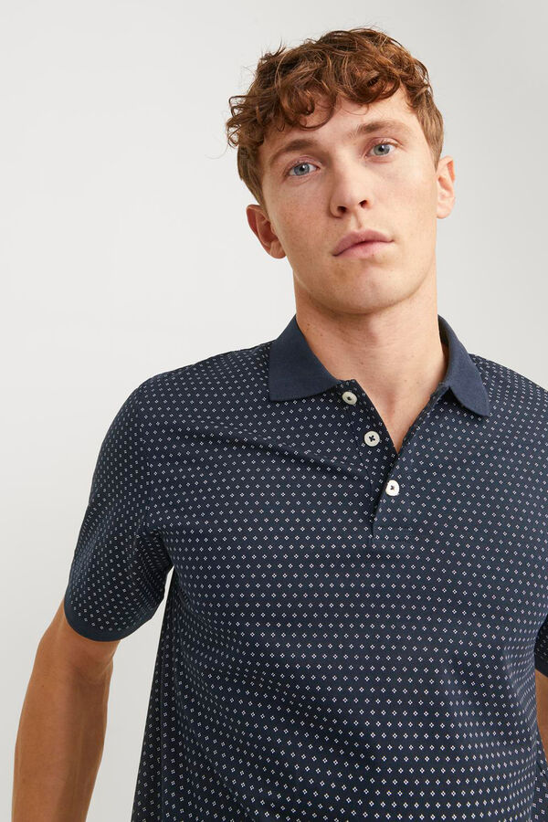 Jack & Jones Polo standard fit estampado azul