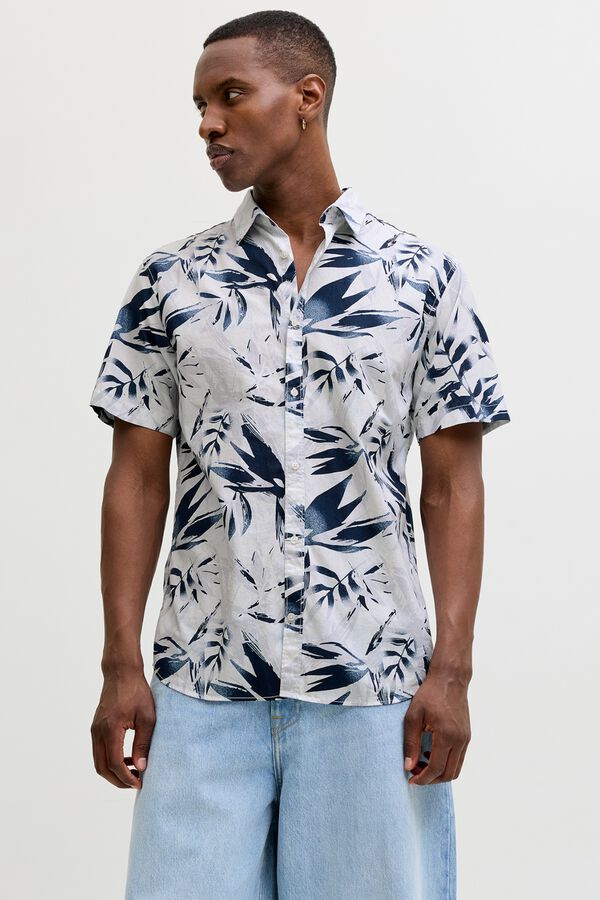 Jack & Jones Camisa regular fit estampada blanco