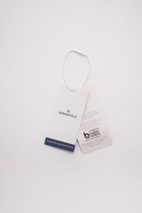 Springfield Camiseta gr&aacute;fica com manga azul