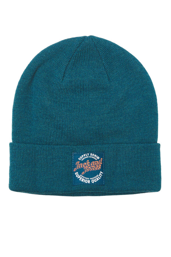 Springfield Gorro beanie de punto con poliéster reciclado azul medio