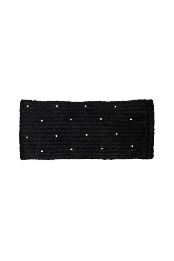 Only Banda de punto con glitter negro