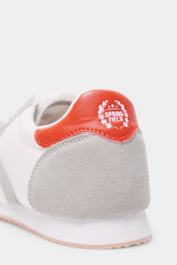 Springfield T&ecirc;nis de tecido estilo retr&ocirc; branco