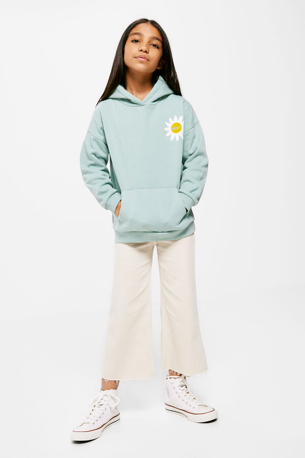 Springfield Kids Sudadera capucha flor ni&ntilde;a verde