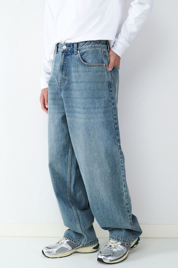 Balmohk Cal&ccedil;a jeans larga e larga azul