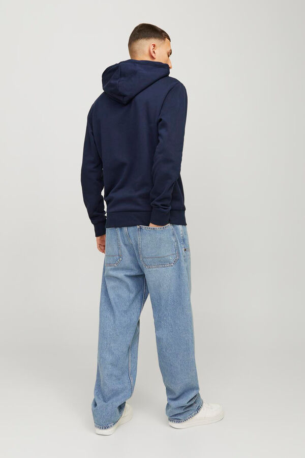 Jack & Jones Sweatshirt com capuz padr&atilde;o azul