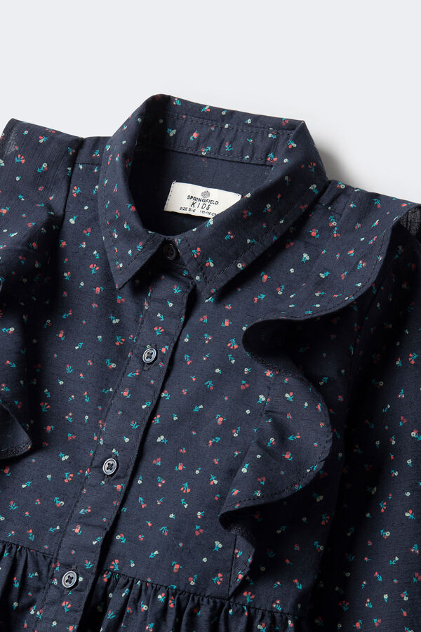 Springfield Kids Vestido estampado flores ni&ntilde;a azul