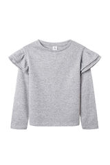 Springfield Kids Camiseta manga larga volantes ni&ntilde;a gris