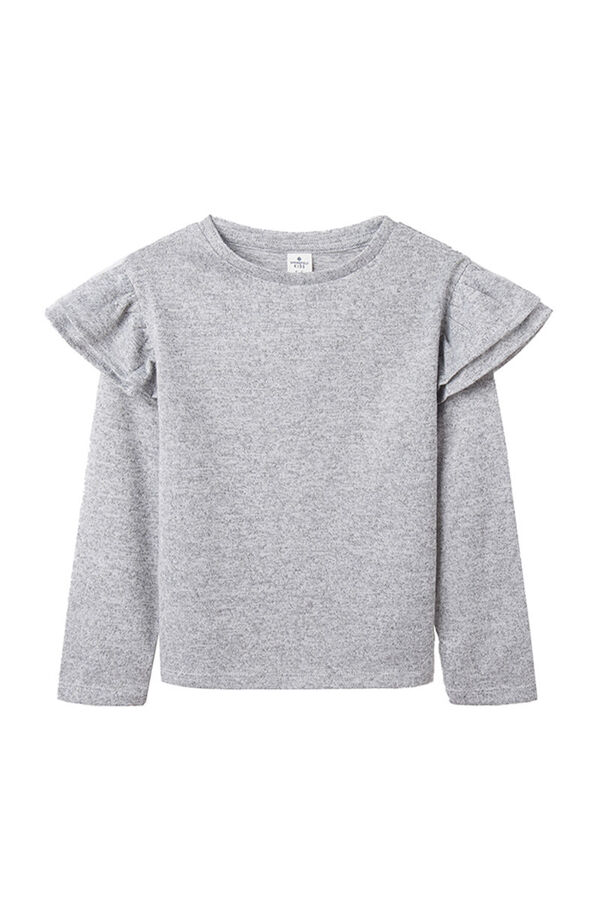 Springfield Kids Camiseta manga larga volantes ni&ntilde;a gris