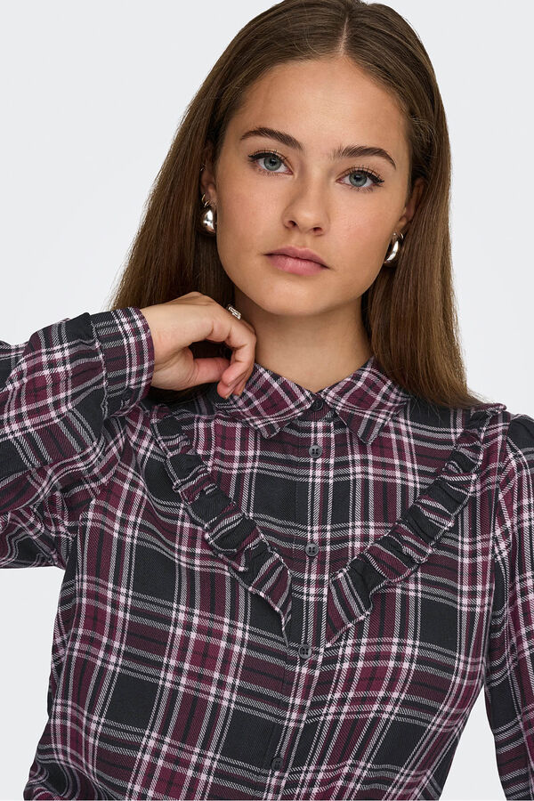 Only Camisa de volantes estampado