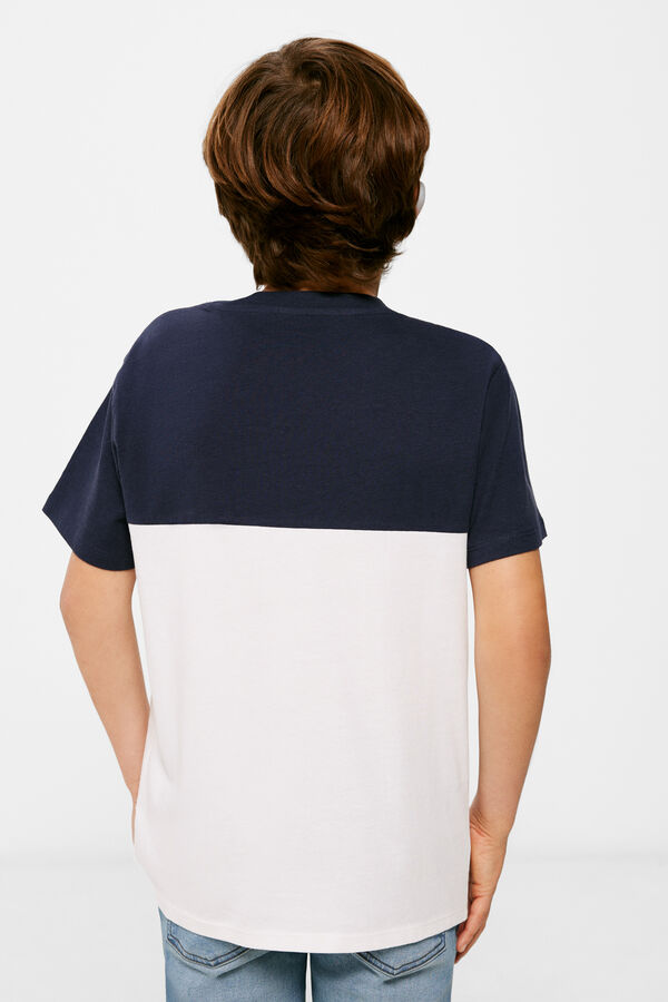 Springfield Kids T-shirt color block bolso menino azul