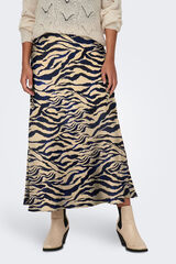 JDY Falda larga satinada marr&oacute;n