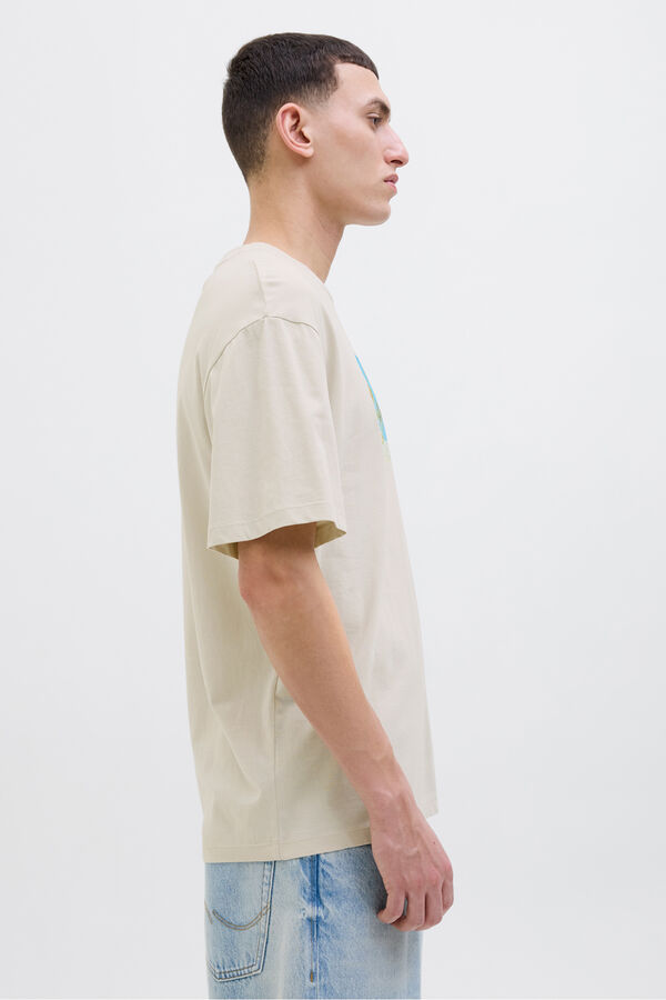 Jack & Jones Camiseta relaxed fit estampada gris