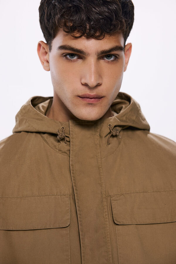 Springfield Parka algod&atilde;o castanho