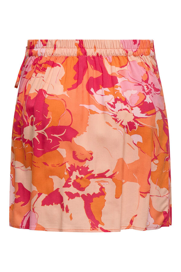 Only Saia curta cintura alta vermelho