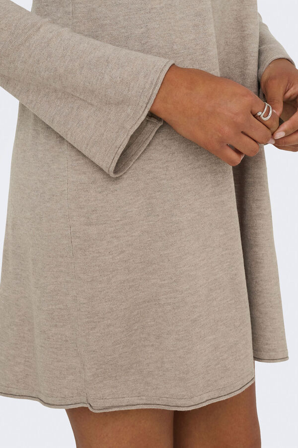 Only Vestido corto manga larga gris