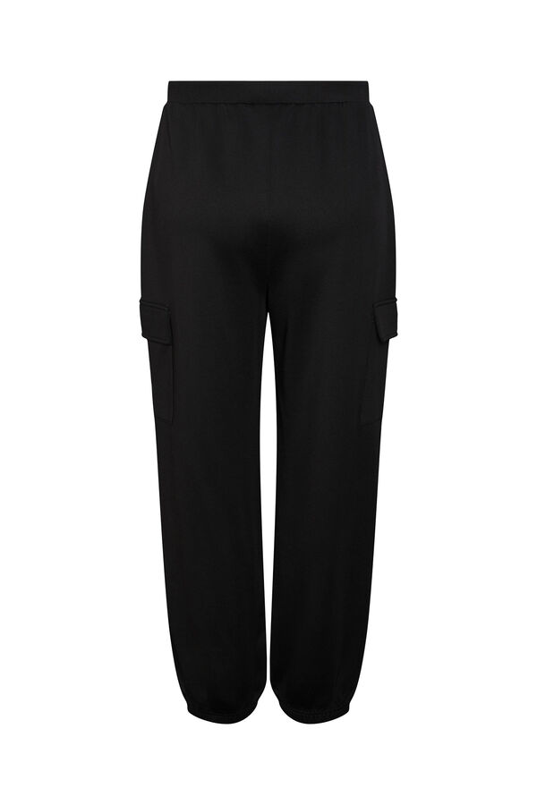 Pieces Pantalón cargo bolsillos laterales negro