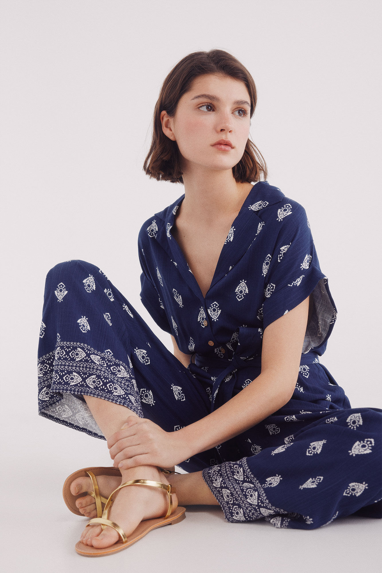 Springfield Mono camisero largo estampado