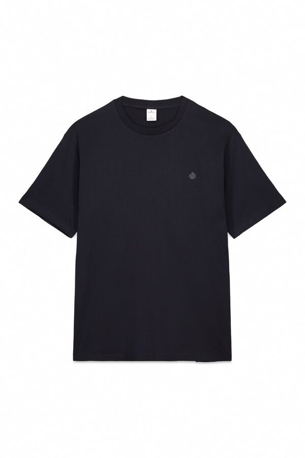 Springfield Camiseta b&aacute;sica cuello redondo negro