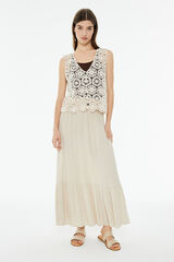 System Action saia longa de bambu bege