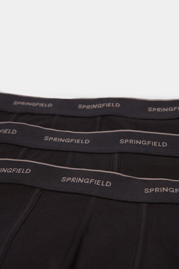 Springfield Pack 3 boxers b&aacute;sicos negro