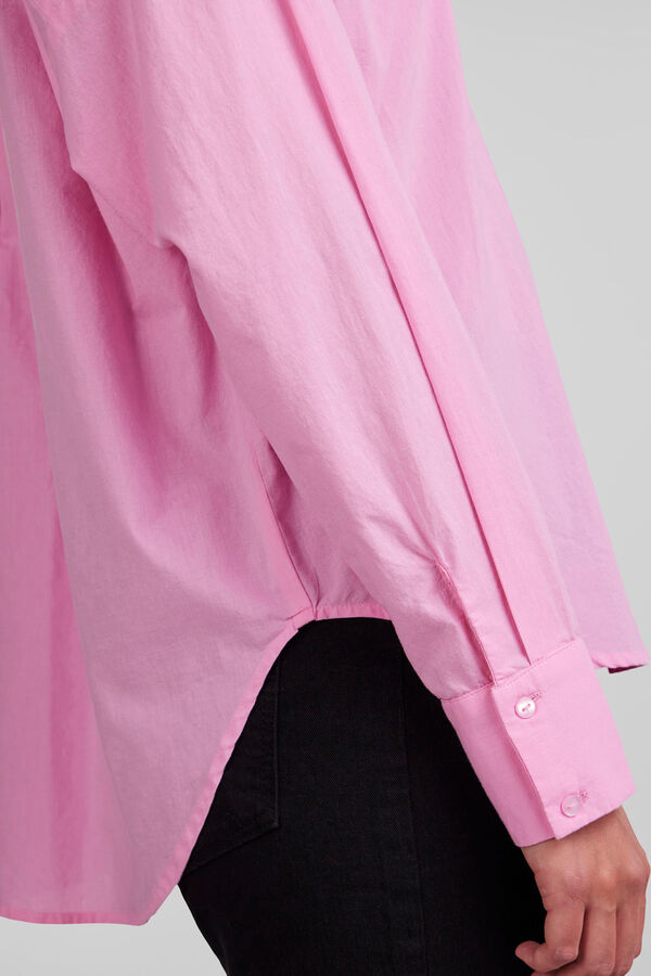 Pieces Camisa b&aacute;sica de algod&atilde;o rosa