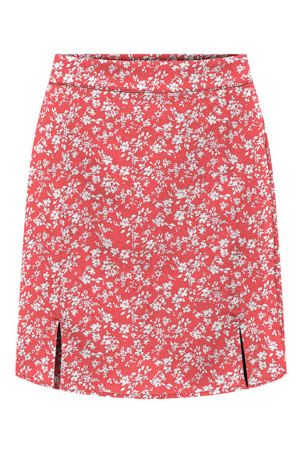 Only Falda mini estampada rojo