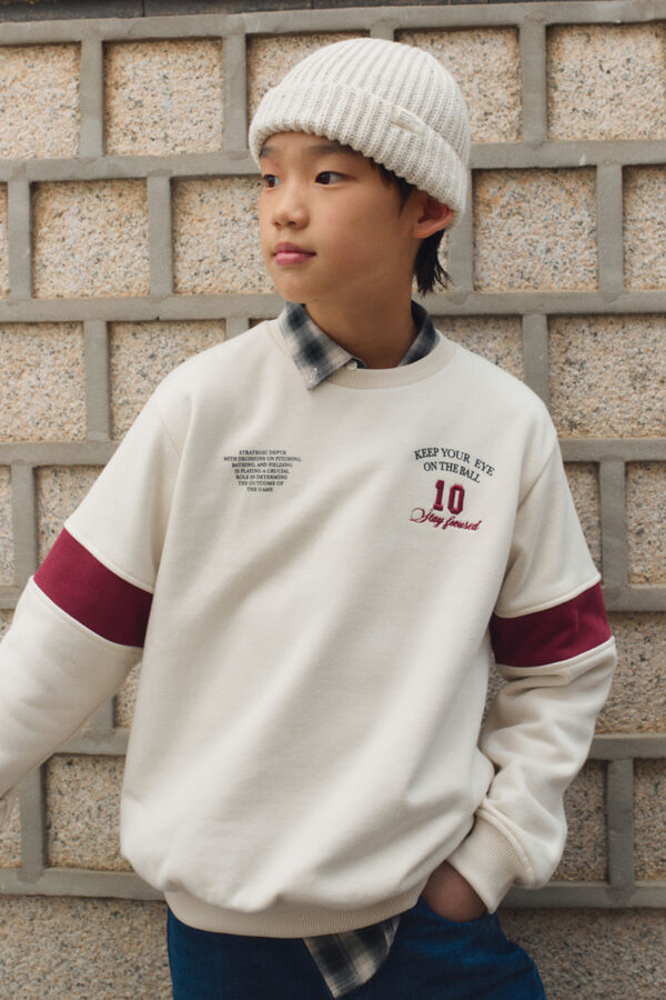 Springfield Kids Sudadera caja Baseball blanco