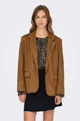 Only Blazer de traje de ante nude