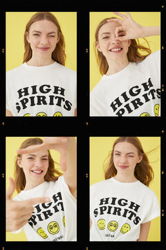 Springfield T-shirt High Spirits x Smiley®   branco