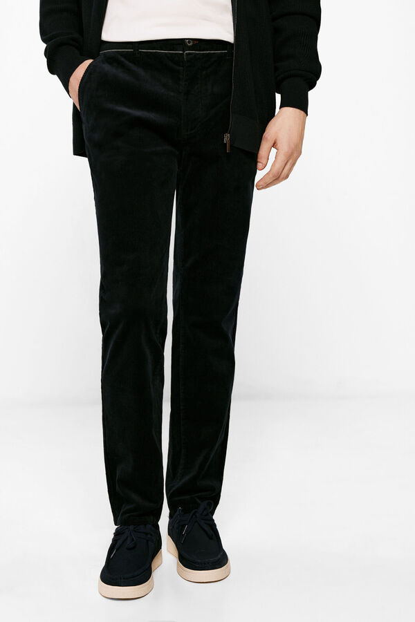 Springfield Chino micro pana azul