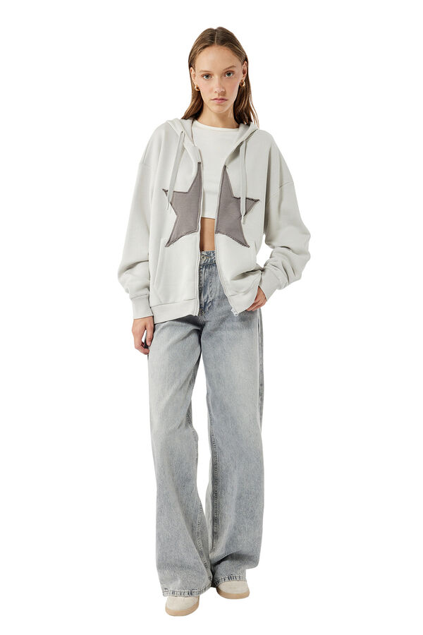 Koton Sweatshirt com fecho-&eacute;clair cinzento