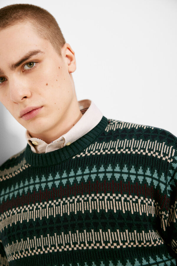 Springfield Jersey fantas&iacute;a jacquard verde