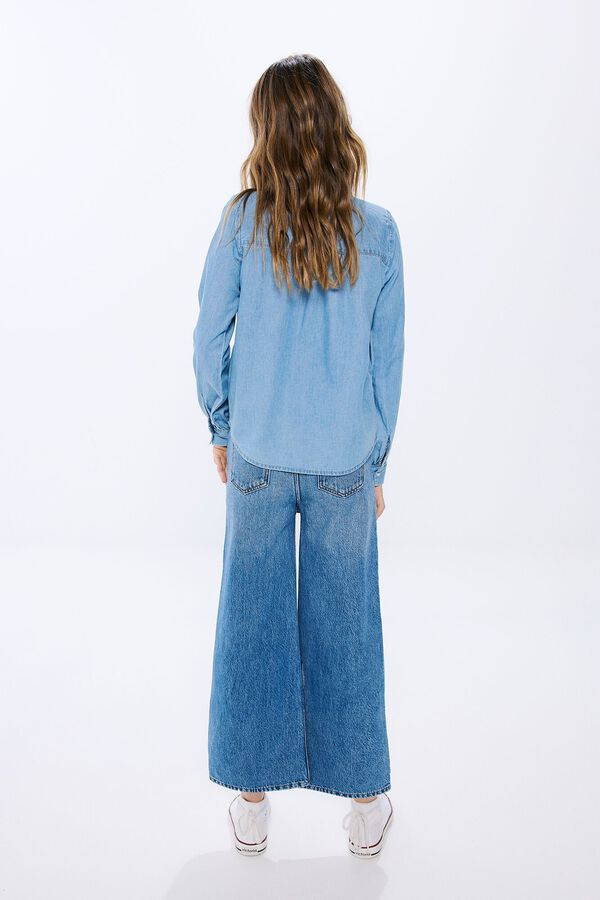 Springfield Kids Pantal&oacute;n denim culotte ni&ntilde;a azul