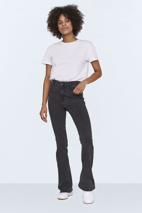 Noisy May Jeans Bootcut cinzento