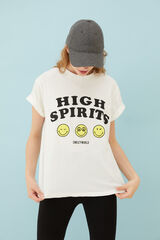 Springfield Camiseta High Spirits x SmileyWorld® blanco