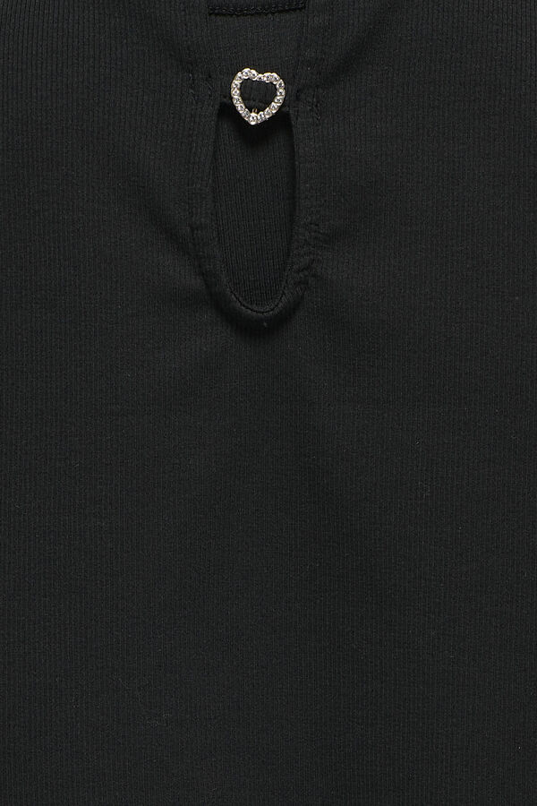 Only Girls Camiseta cropped menina preto